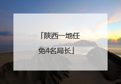陕西一地任免4名局长