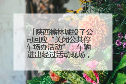 陕西榆林城投子公司回应“关闭公共停车场办活动”：车辆进出经过活动现场，为安全临时关闭