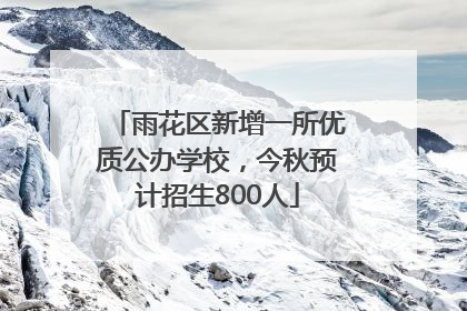 雨花区新增一所优质公办学校，今秋预计招生800人