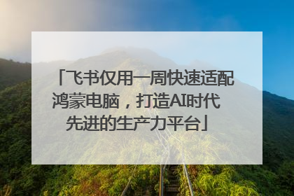 飞书仅用一周快速适配鸿蒙电脑，打造AI时代先进的生产力平台