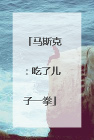马斯克：吃了儿子一拳