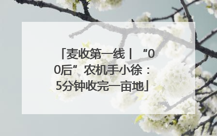 麦收第一线丨“00后”农机手小徐：5分钟收完一亩地