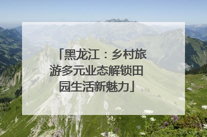黑龙江：乡村旅游多元业态解锁田园生活新魅力
