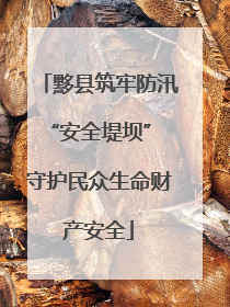黟县筑牢防汛“安全堤坝” 守护民众生命财产安全