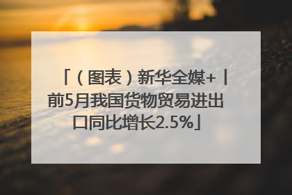 （图表）新华全媒+丨前5月我国货物贸易进出口同比增长2.5%