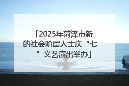 2025年菏泽市新的社会阶层人士庆“七一”文艺演出举办