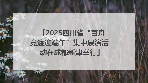 2025四川省“百舟竞渡迎端午”集中展演活动在成都新津举行