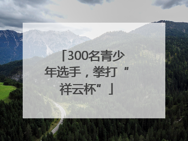 300名青少年选手，拳打“祥云杯”