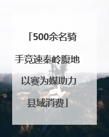 500余名骑手竞速秦岭腹地 以赛为媒助力县域消费