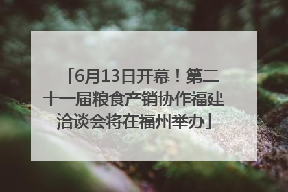 6月13日开幕！第二十一届粮食产销协作福建洽谈会将在福州举办