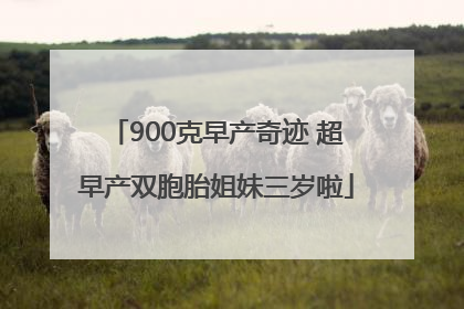 900克早产奇迹 超早产双胞胎姐妹三岁啦